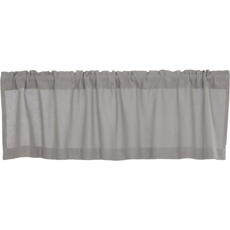 Cantonnière en toile de jute gris tourterelle, L 60 po x L 16 po