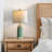 20"retro Green Resin Table Lamp Set Suitable For Living Room,bedroom,bedside Table Office