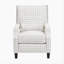 Fauteuil inclinable à dossier poussoir de style transitionnel blanc cassé auto-inclinable 1 pièce