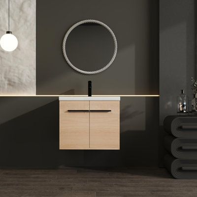 Ensemble de meuble-lavabo pour salle de bain avec lavabo à poser
