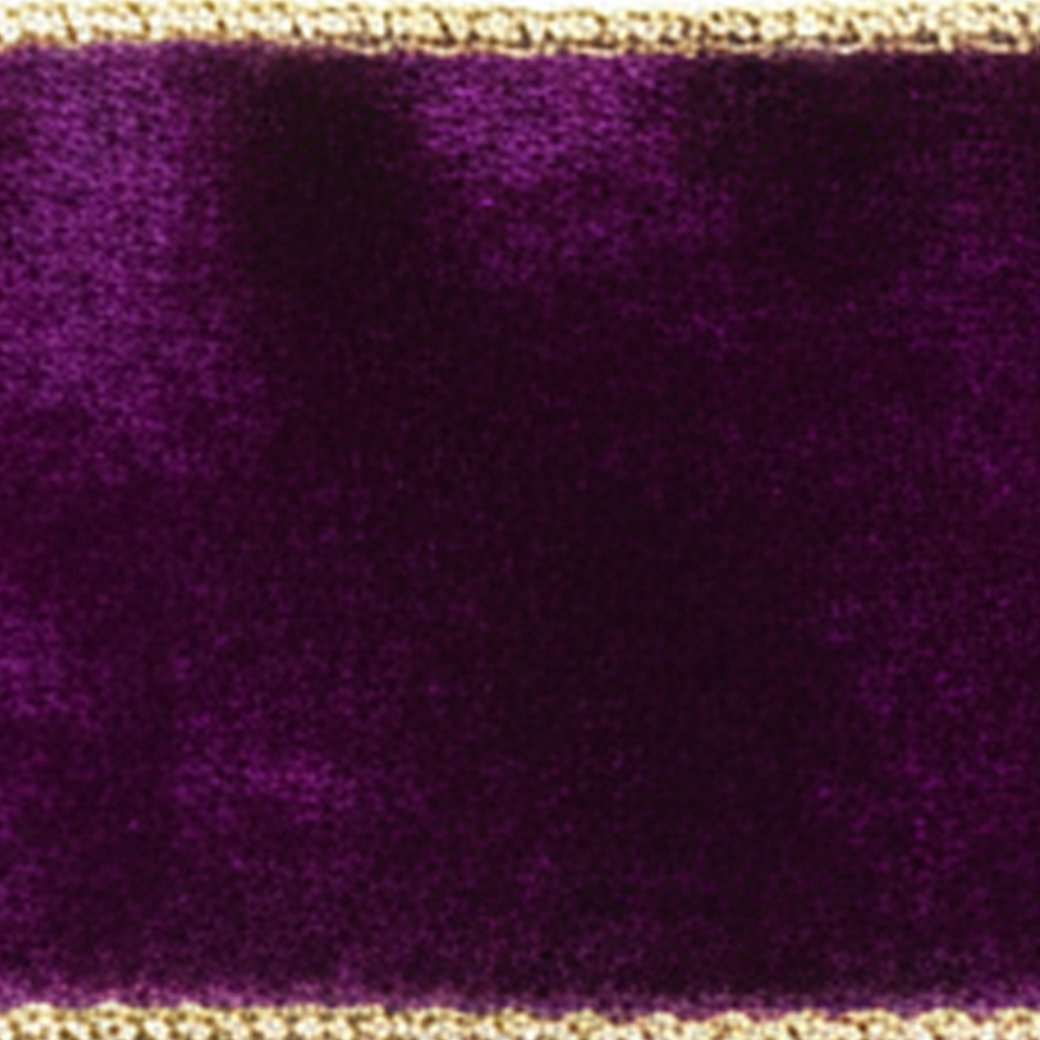 Velvet Ribbon, 0.2" H x 360" W x 2.5" D, Purple