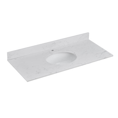 48 Inch Engineered Stone Bathroom Vanity Top And Sink