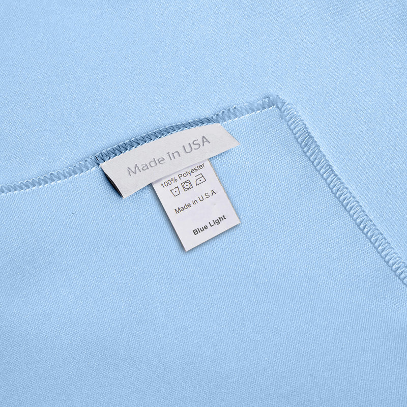 Angiens Polyester Semi-Sheer Drape Pair, Light Blue