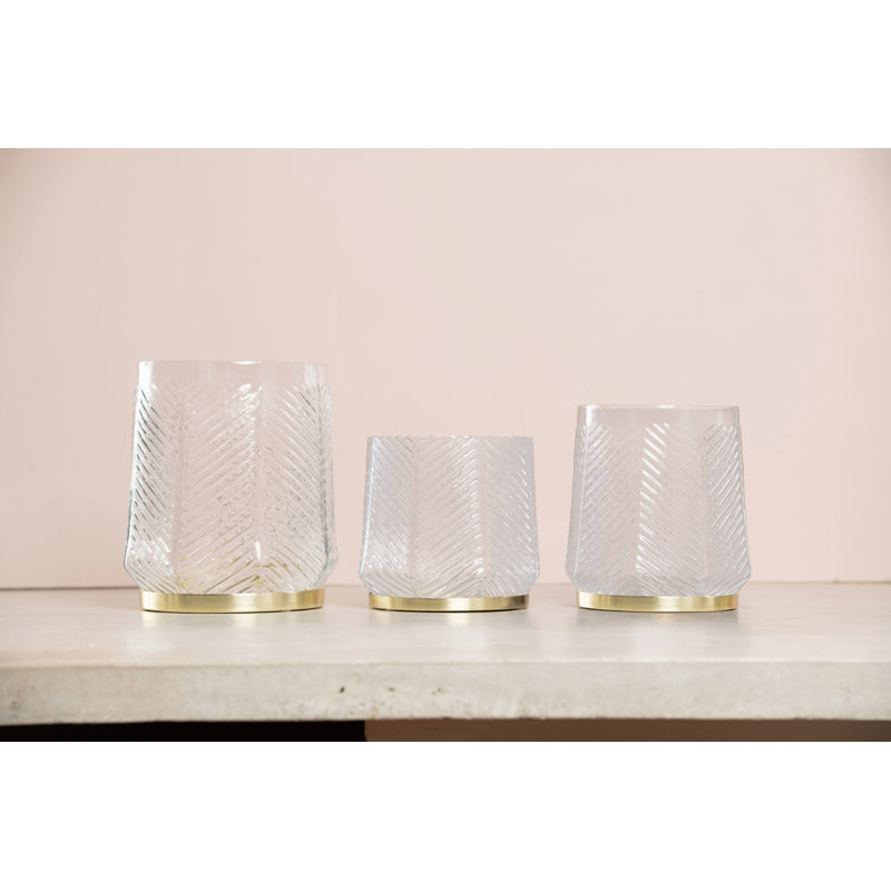 Ensemble de chandelles de table en verre 2 pièces