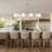 8-light Modern Pendant Light Fixture Dining Room Light Black and Gold Chandelier