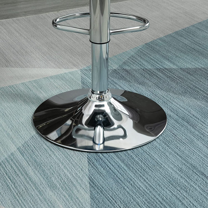 Demetirus Swivel Upholstered Adjustable Height Counter Stool with Metal Frame