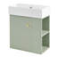 Meuble-lavabo flottant moderne de 21,6 po avec lavabo en céramique, rangement à droite, meuble-lavabo-1039957930