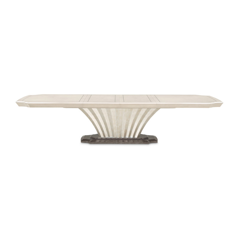 Fantosini Pedestal Dining Table - Silver Mist