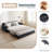 66" Queen Pull Out Sofa Bed, 3-In-1 Convertible Sleeper Sofa With Side Storage,Multi-Functional Velvet Loveseat Bed-2070136124