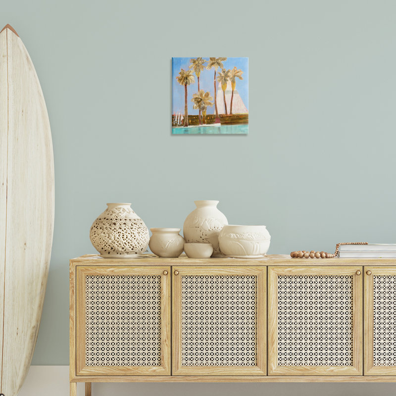 «Rustic Tropical Scene» par Jill Martin, H 17 po x l 17 po