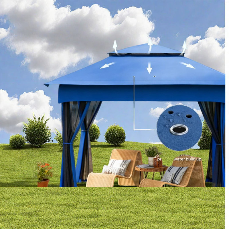 Auvents portables et pavillons de jardin (doit inclure le cadre), patio moderne en métal