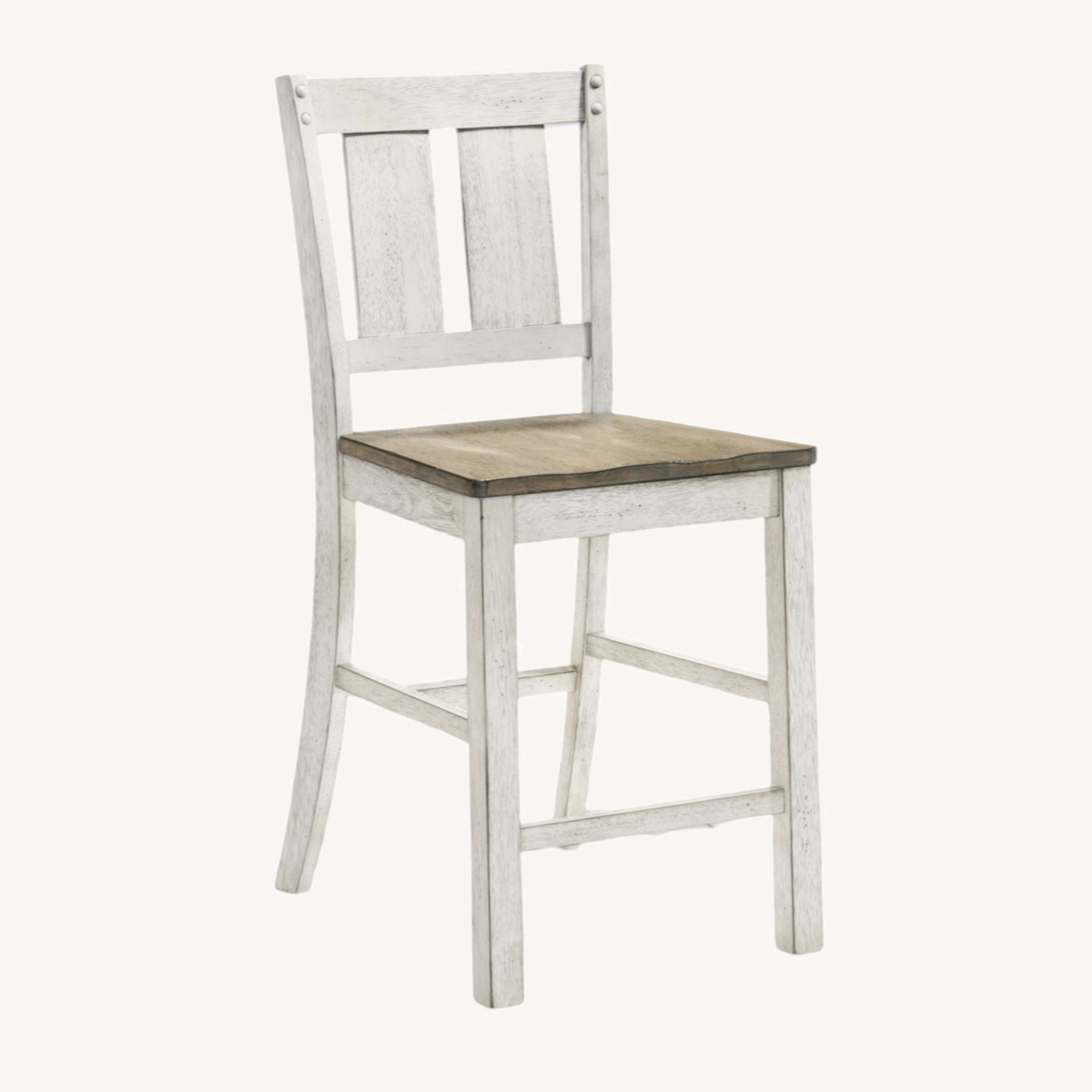 Gracie Oaks Antique White Finish Solid Wood Farmhouse Design