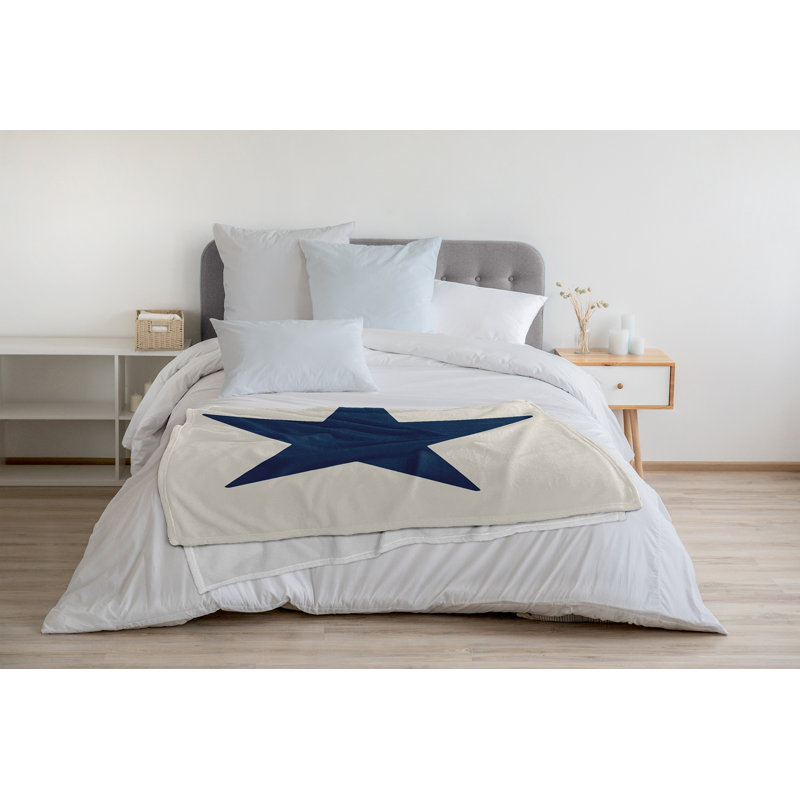 Funky Junky Fleece Throw Blanket, 30" W x 40" L, Nautical Blue