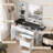 Leayla Makeup Vanity Desk with Adjustable LED Lights, Charging Dock, Stool, and High-Definition Mirror