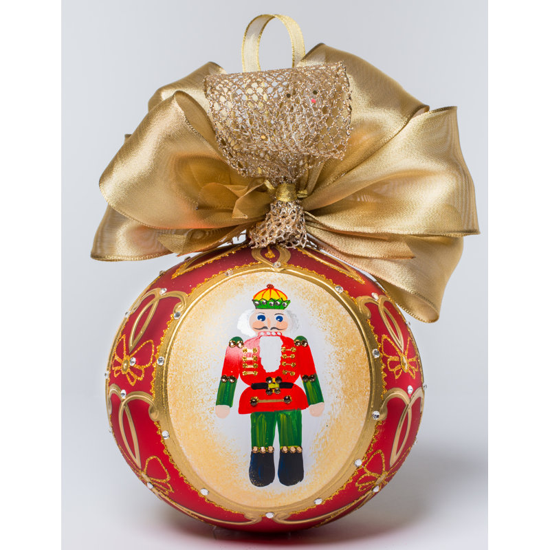 9'' Handmade Glass Ball Ornament
