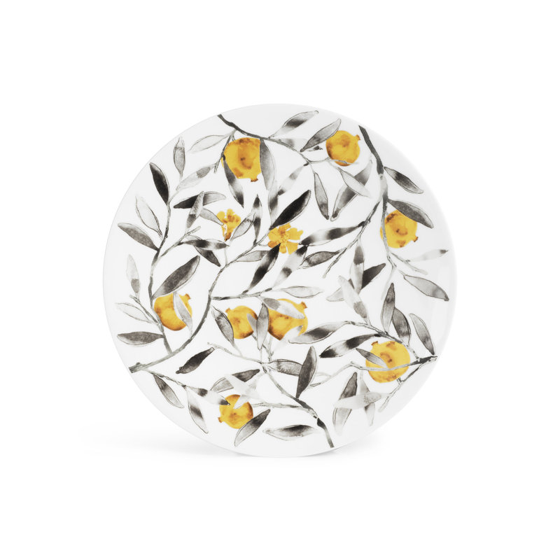 Pomegranate Handmade Porcelain Salad/Dessert Plate
