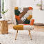 Fauteuil décoratif à haut dossier pour chambre et coin lecture Floral Patchwork-179488292
