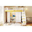Lit mezzanine double avec escalier de rangement-254813003