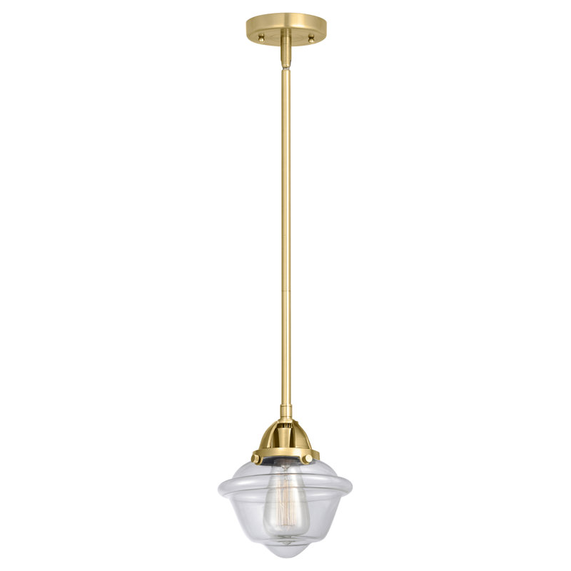 Mini-luminaire suspendu à 2 lumières 7,5 po - 1 lumière de 8 po Nouveau - ampoule non incluse - abat-jour Grourke, Clair
