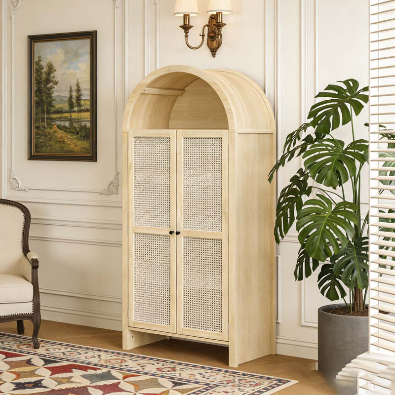 70.28" Tall Arched Kitchen Pantry