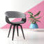 Chaise de salle à manger rembourrée de style Mid-Century Krystyna-820985899-874482761