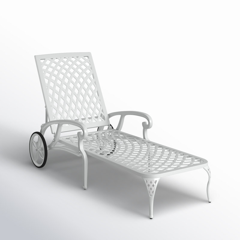 Chaise longue inclinable 48,4 po Bauder, Blanc