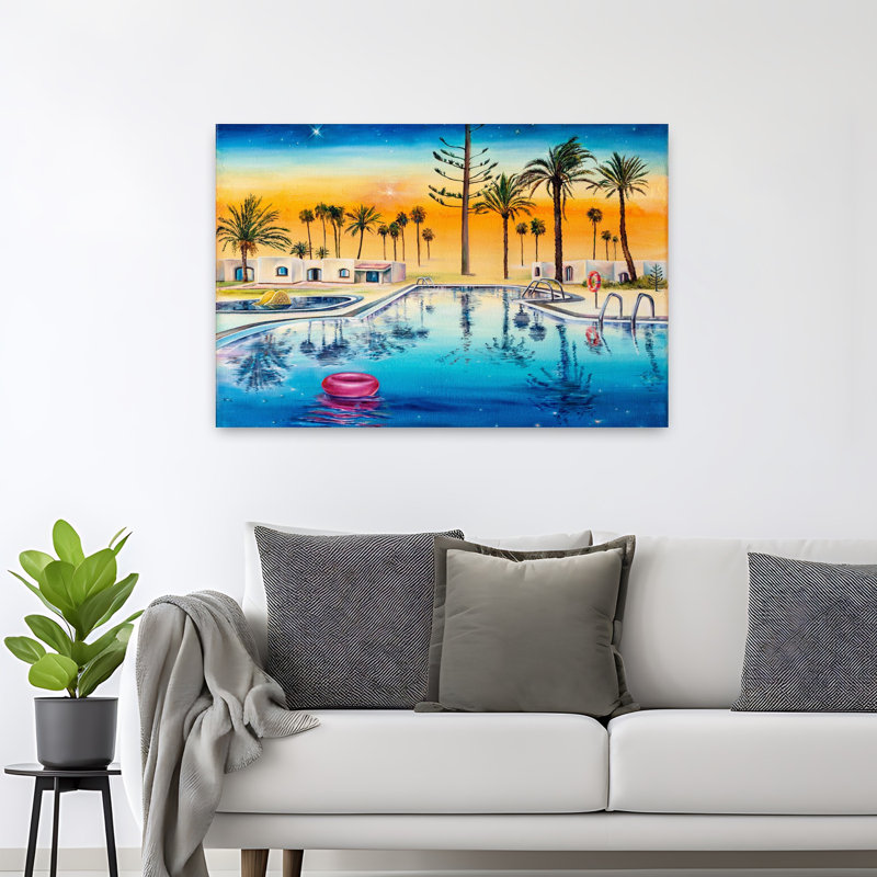 Art contemporain contemporain, paysage contemporain abstrait, H 32 po x l 48 po
