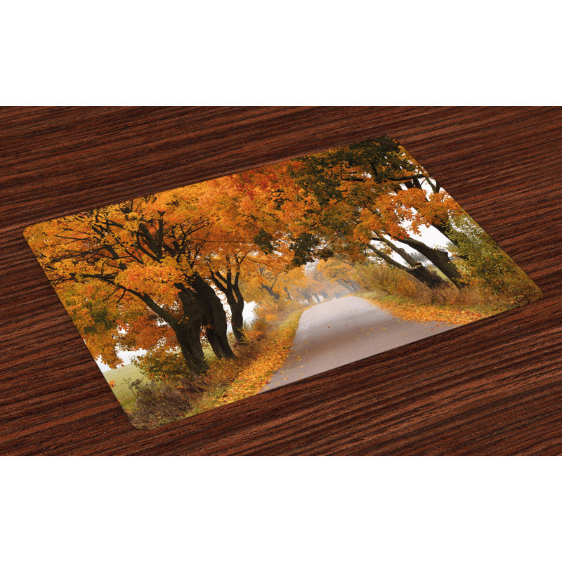 Ashonda Fall Serene Vivid Maple Trees Placemat