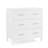Classic 4 Drawer Dresser With Changing Top And Interlocking Drawers, Bianca White-126707184