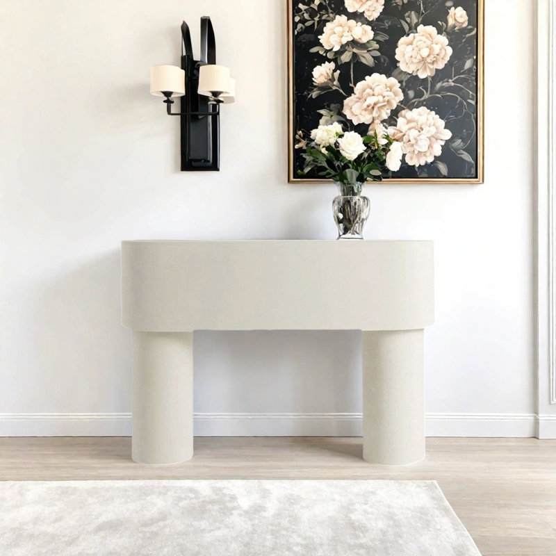 Console Modern Minimalist Art, H 35,43 po x l 39,37 po x P 18,9 po, Blanc