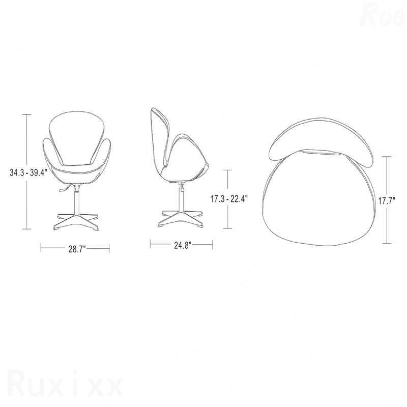 Fauteuil d'appoint pivotant pour les salons confortables