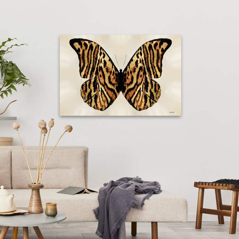 Papillon tigré rayé - Papillon contemporain, H 36 po x l 24 po