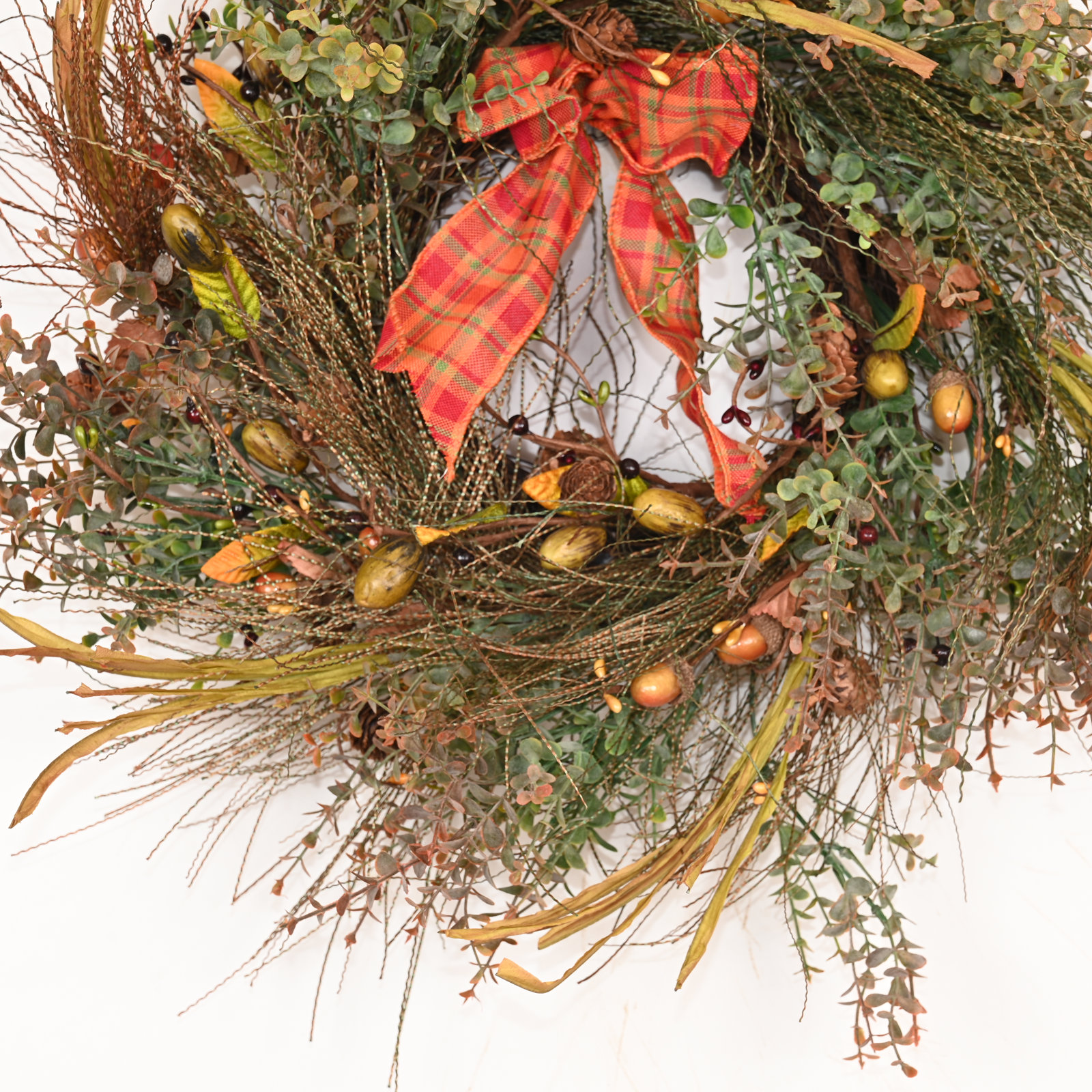 20" Handcrafted Foliage, Olive Thanksgiving Wreath