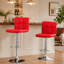 Tabouret de bar pivotant réglable en similicuir, ensemble de 2-1085009752