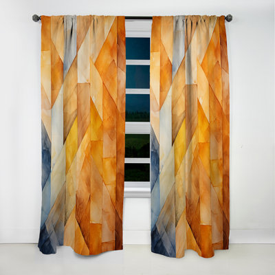 Widener - Abstract Shapes Curtain - Blackout Abstract Curtain - 1 Panels
