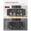 Armoire de rangement, buffet réglable gris anthracite