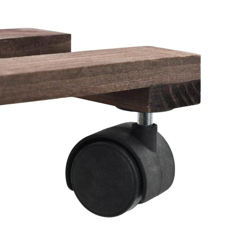 Rouleau de plante rotatif compact en bois de cèdre brun vidaXL