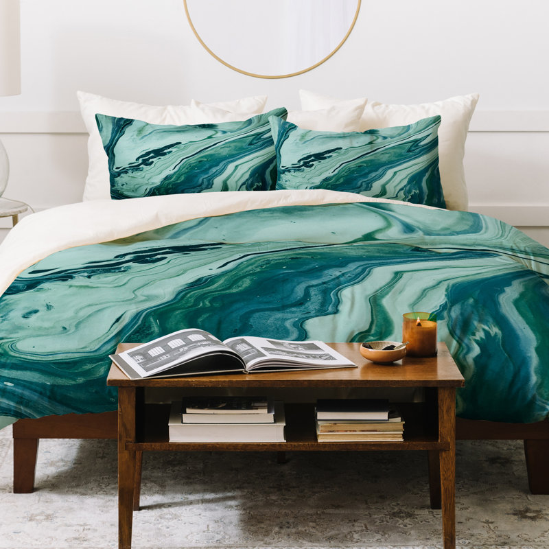 Modern & Contemporary Polyester Abstract Duvet Cover, Twin XL