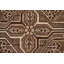 Tapis brun géométrique 6 x 9