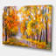 Forêt pleine de feuilles tombées en automne - peinture sur toile-60162082-60162087