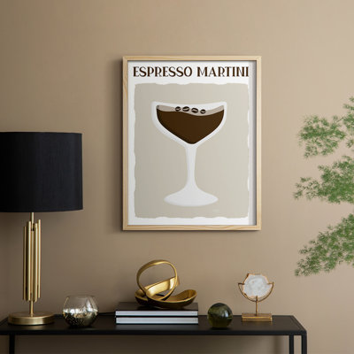 Espresso Martini Framed Print - Solid Wood