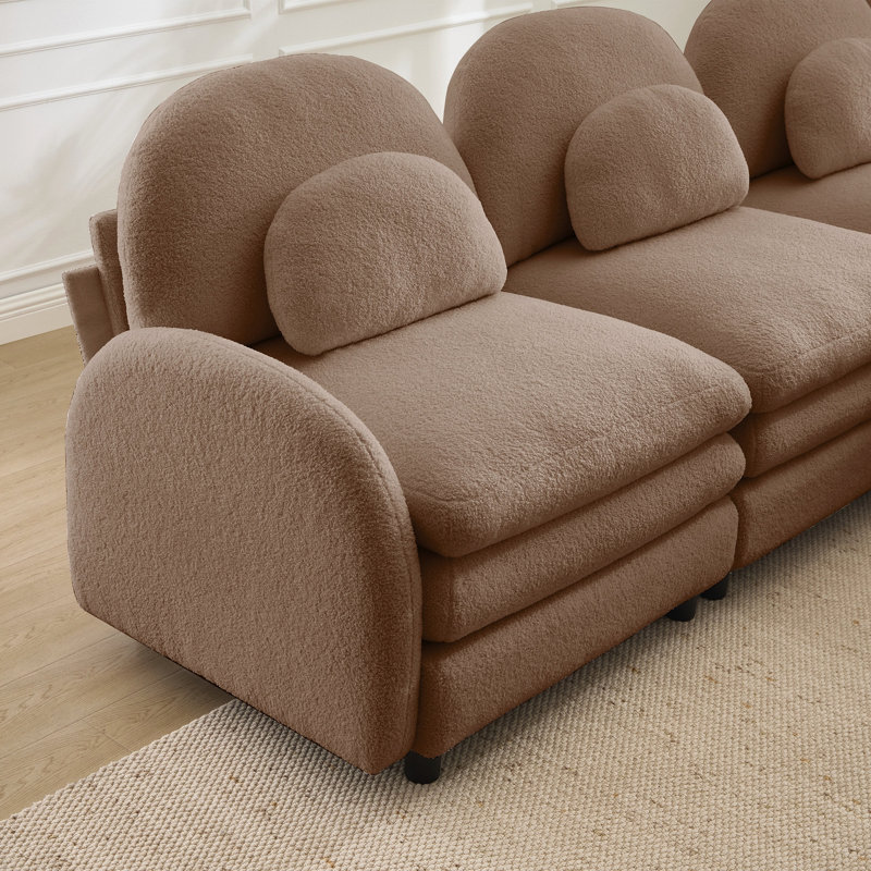 Canapé 4 places Teddy, H 35,4 po x l 129,1 po x P 33,8 po, Combinaison chameau