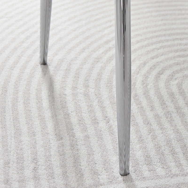 Chaises de salle à manger Simsbury, Bleu, Argent argent