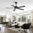 Beil Large Modern Ceiling Fan with Light Kit and Remote Control, 3 LED Colours, 6 Speed Noiseless DC Motor, 5 Plywood Blades, for Indoor/Covered Outdoor Use-1556980191-1556980188-1595520266