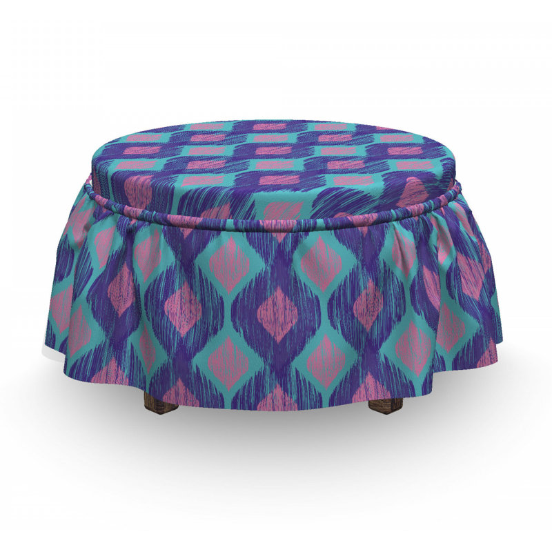 Housse pour repose-pieds tribal abstract ogee shapes
