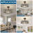 17.71 In. Indoor Modern Black Crystal Ceiling Fan With Light Luxury Fandelier With Silent Remote Reversible Fan Blades