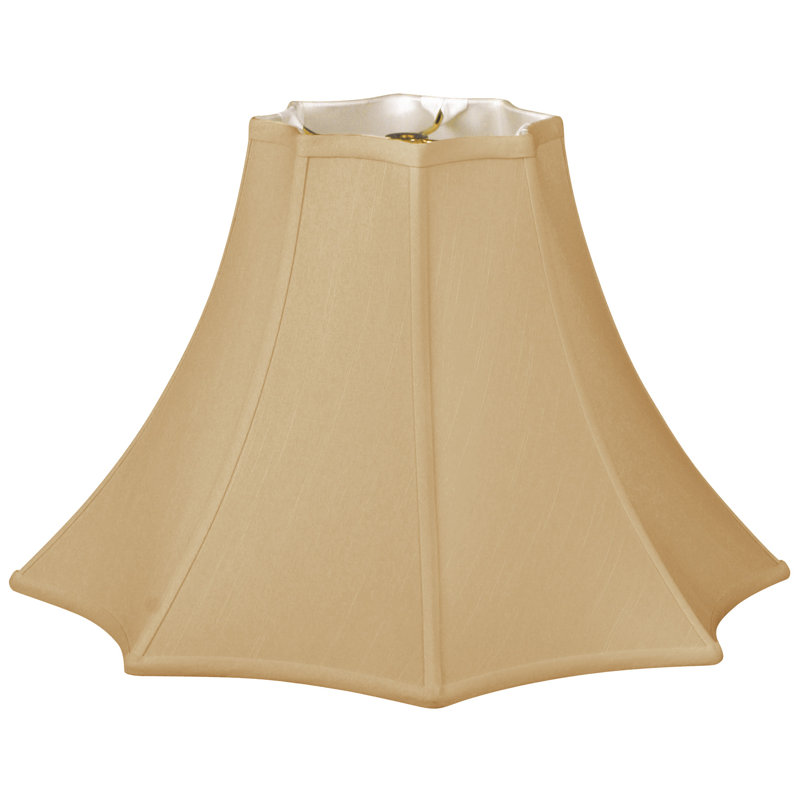 Silk Bell Lamp Shade, 9.5" H x 14" W x 14" D, Eggshell