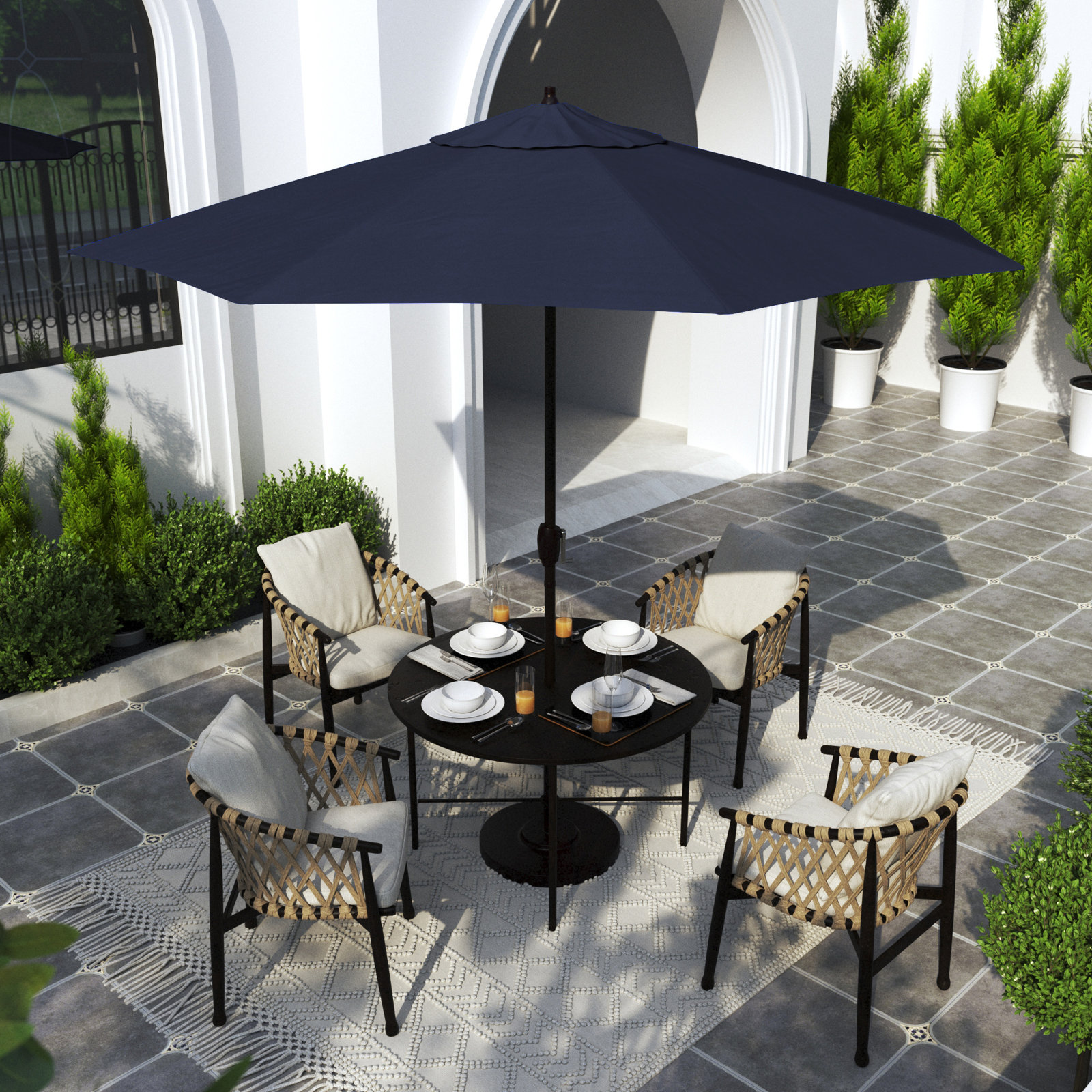 Astraea 9' Umbrella, Captains Navy - Pacifica Premium