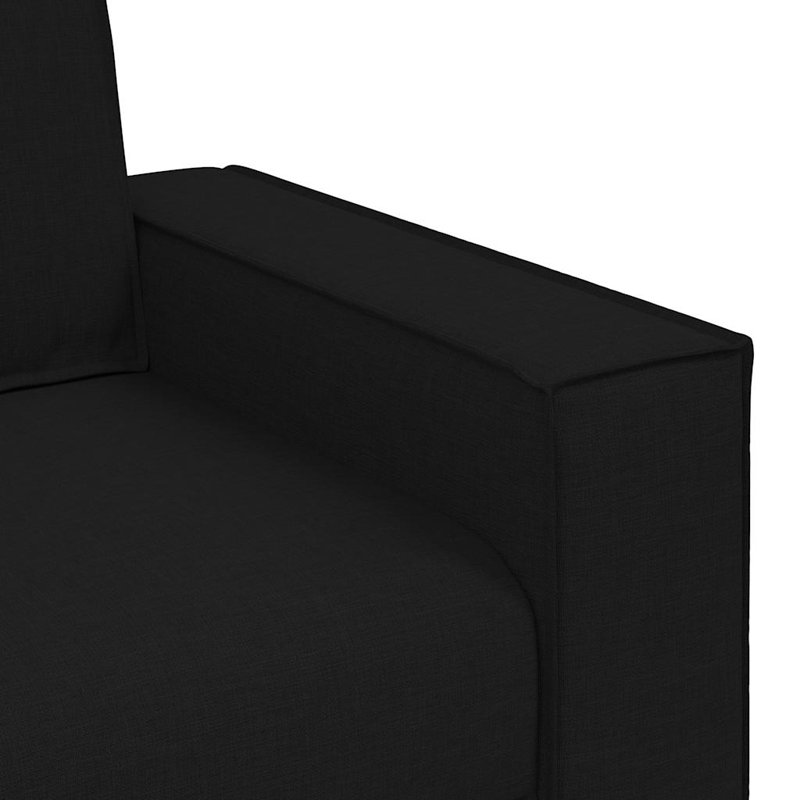 Canapé noir 47,2 po vidaXL, 33.1" H × 63" W × 30.7" D, Noir