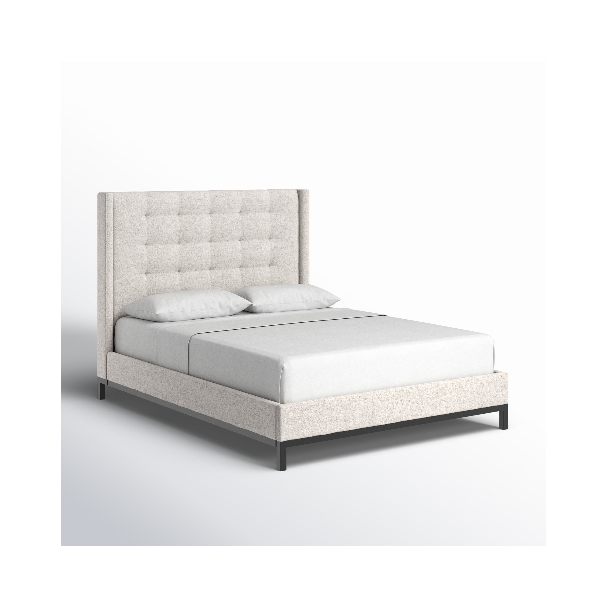 Sylvera Queen Tufted Upholstered Platform Bed, King